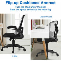Adjustable Mesh Office Chair Reclining Swivel Executive Chair W/ Lumbar Support