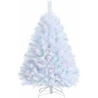 4FT White Artificial Christmas Tree Hinged Full Xmas Pine Tree Home Decoration