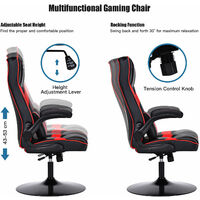 Ergonomic Swivel Gaming Racing Chair Computer Desk Chairs High Back Leather
