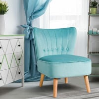 Home Velvet Accent Chair Occasional Soft Oyster Fluted Retro Bedroom Living Room