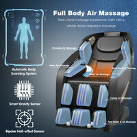 Electric Shiatsu Massage Chair Mobile Full Body Zero Gravity Recliner W/ Airbag