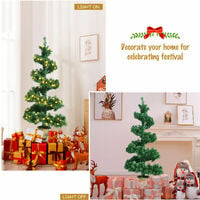 4FT Artificial Christmas Tree Pre-Lit Spiral Topiary Xmas Tree W/ 150 LED Lights