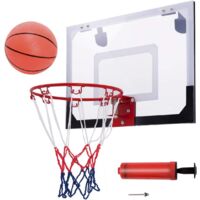 COSTWAY Mini Panier de Basket 46 x 30,5CM Murale avec Basketball,Gonfleur et Aiguille dans Chambre,Salle de jeux