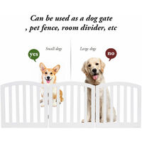 3-Panel Wooden Dog Gate Freestanding Pet Fence Baby Folding Safety Barrier