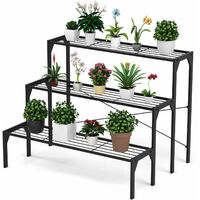 3 Tier Steel Plant Stand Ladder Flower Pot Storage Rack Plant Display Organizer