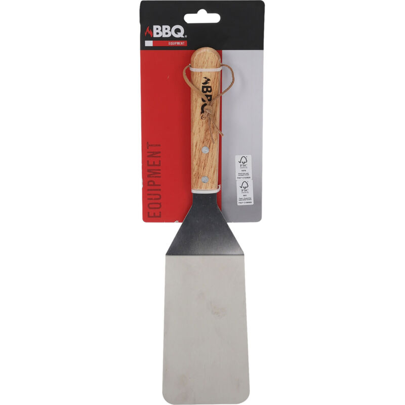 Espátula De Acero Inoxidable Con Mango De Madera - 12 Pulgadas (36 Cm), Resistente Al Calor, Ideal Para Sartenes Antiadherentes