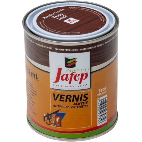 Barniz sintético color teca brillante Jafep 375 ml (1/3)