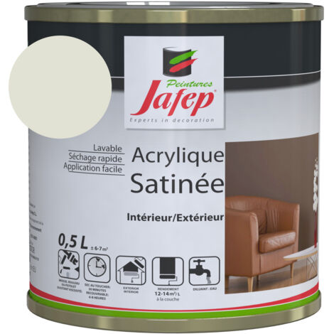 Pintura acrílica satinado marfil Jafep 0,5 L