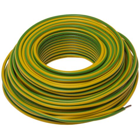 Cable eléctrico HO7V-U 2,5mm2 Verde/Amarillo - 25m