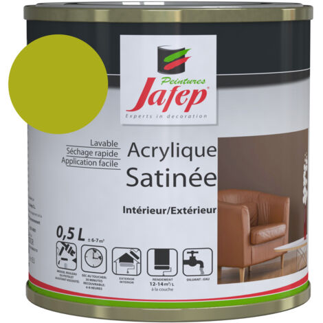 Pintura acrílica satinado verde lima 0,5l Jafep 0,5 L