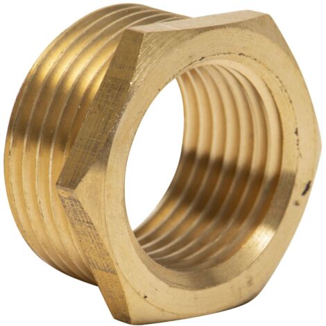 Accesorio reductor de latón macho - hembra 3/4" x 1/2"