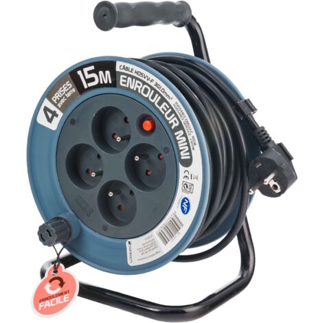 Enrollador eléctrico 15 metros 3x1mm