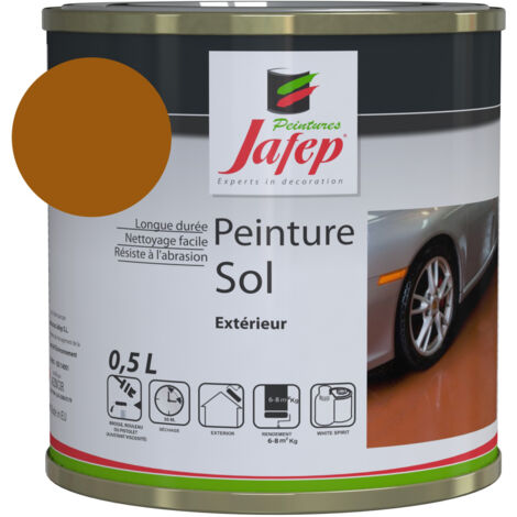 Pintura para suelos rojo óxido Jafep 0,5 L