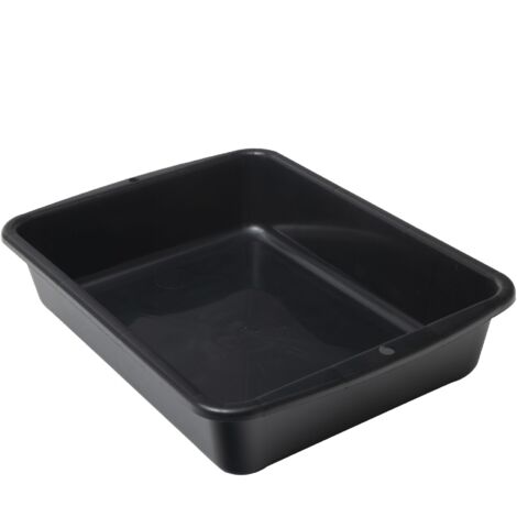 Ojo de albañil de plástico negro Mondelin 10 litros (45x33x9.5cm)