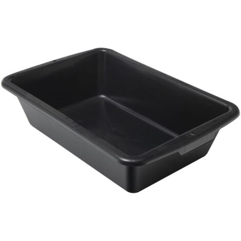 Ojo de albañil de plástico negro Mondelin 25 litros (63x42x12cm)