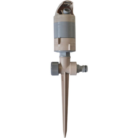 Aspersor rotativo de superficie con turbina 2 chorros en pica pasante