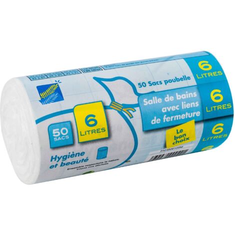 Bolsas de basura blancas de 6 litros 50 piezas