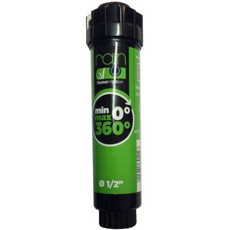 Aspersor retráctil Rain boquilla 0-360° Alcance de 3,4 a 4,6 m