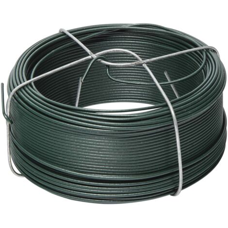 Alambre plastificado verde con soporte  50m  Werka Pro ø 0,9 mm