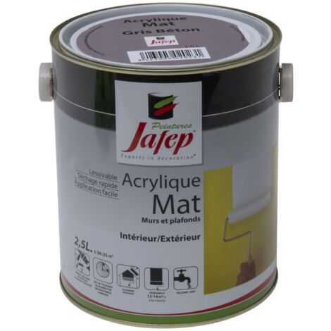 Pintura acrílica mate gris cemento Jafep 2,5 L