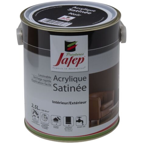 Pintura acrílica satinado negra Jafep 2,5 L