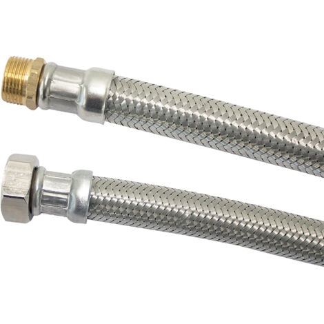 Flexible HOMBRE-MUJER 30 cm CERRADO Ø8 mm con rosca macho 15x21 / hembra 15x21