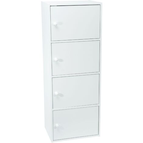 Mueble blanco con puertas WERKA PRO 4 puertas (106 x 40 x 29 cm)