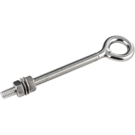 Tornillo con ojo d:8x100mm inoxidable