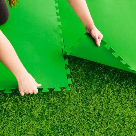 Lote de 9 losetas verdes para suelo 78x78cm  5,48m2  Bestway para piscina
