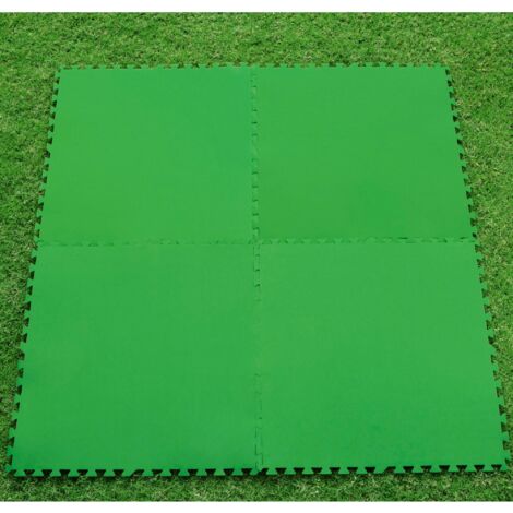 Lote de 9 losetas verdes para suelo 78x78cm  5,48m2  Bestway para piscina