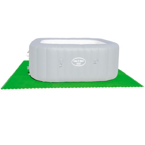 Lote de 9 losetas verdes para suelo 78x78cm  5,48m2  Bestway para piscina