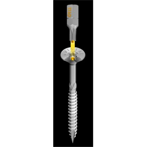 Tornillo especial de madera TornilloMadera galvanizado cabeza avellanada TX 6,0 x 120 mm (caja de 100 tornillos TX30)