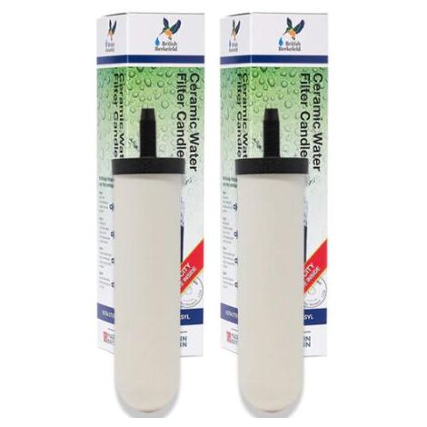 Lot de 2 cartouches filtrantes Ultra Stérasyl – Capacité de filtration 1500 litres – Compatible purificateurs à gravité – Certifiée NSF – British Berkefeld