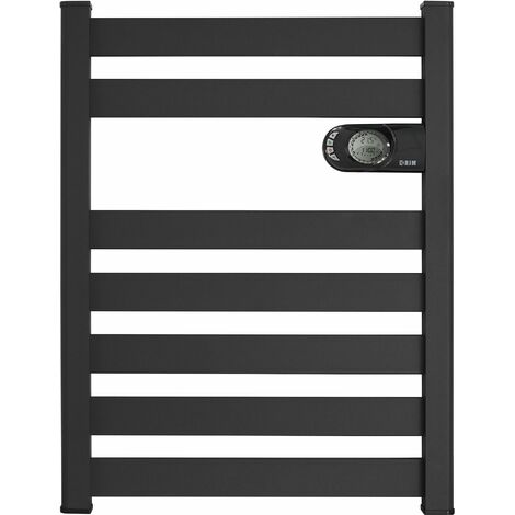 HJM Radiador Secatoallas Electrico sin fluido ZINNIA 500, Antracita, 500 W, Programable 24/7, Modo Turbo, Funciones De Ahorro