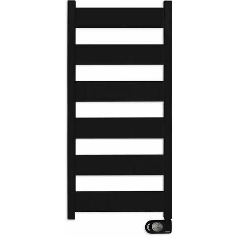 HJM Radiador Secatoallas Eléctrico sin fluido NERIS 750, Negro, 750 W, Programable 24/7, Modo Turbo, Funciones De Ahorro