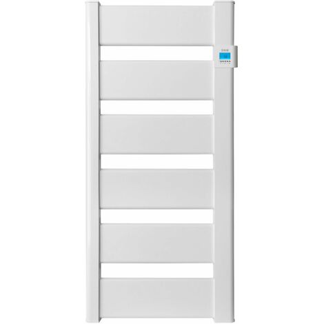 HJM Radiador Secatoallas Eléctrico sin fluido VERA 750, Blanco, 750 W, Programable 24/7, Modo Turbo, Funciones De Ahorro (1/4)