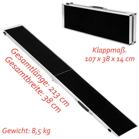 Aluminium Hunderampe/ Einstiegshilfe (Sehr stabil, Breite 50 cm x Län