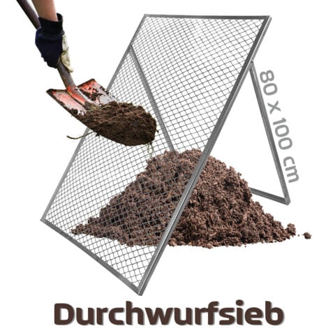 Durchwurfsieb Durchwurfgitter, Silber Gitter Sieb für Erde für Kompost
