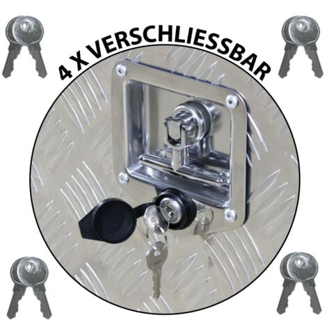 Truckbox Werkzeugbox Werkzeugkiste Anhängerbox Alubox Deichselbox P402 (155) Aluminium trucky