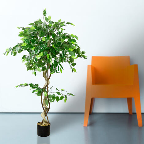 Deko Pflanze Plastik Kunstpflanze Echt wie Topf Künstliche im Benjamin Pflanzen Baum Ficus Zimmerpflanze Künstlich künstlicher