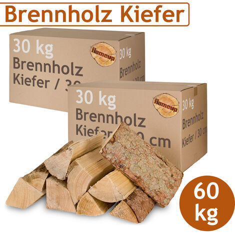 Kiefer Brennholz 25kg - Kammergetrocknet Für Kamin & Ofen