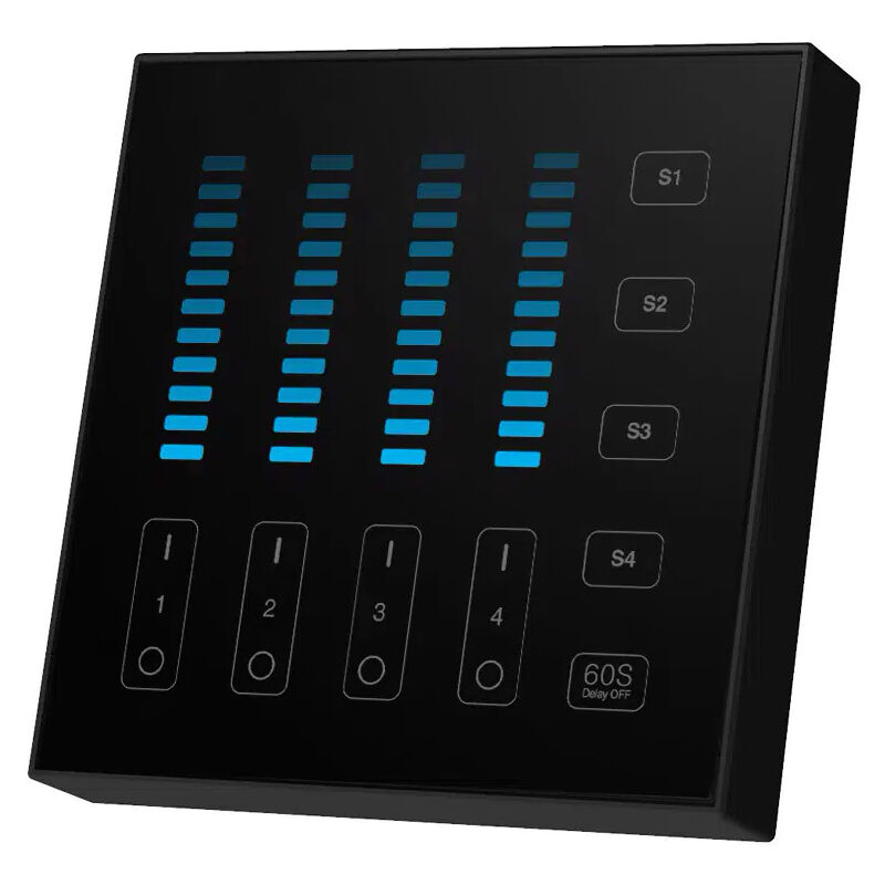 Interruptores Tactiles Livolo  Dimmer Regulador de Luz Remoto Negro 1 via  EU