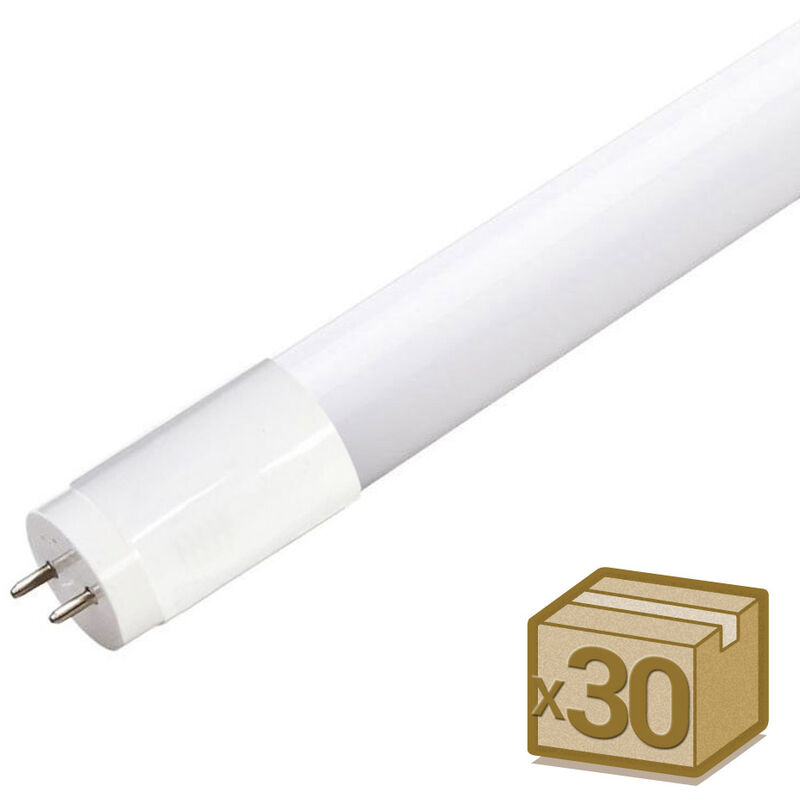 Pack 30 Tubos t8 smd2835 cristal 20w 120cm un lateral blanco