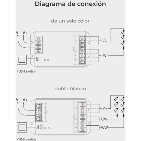 Controlador Wifi G Rf Dc V A En Mono Cct Rgb Rgbw Rgb Cct