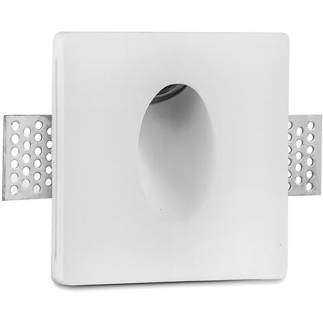 HUTT Baliza empotrada escayola, 100x100mm, 1W, Blanco cálido