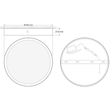 Pack 2 x Plafón Led FROSVIK 18W superficie, Blanco frío