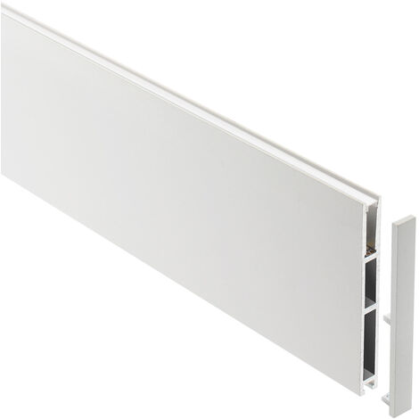 Perfil aluminio PHANTER S1 para tiras LED, 2 metros, blanco - LED