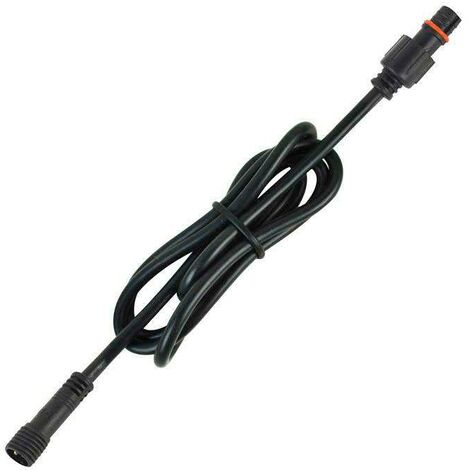 Cable alargador con conectores DC, 1 metro, negro - LEDBOX