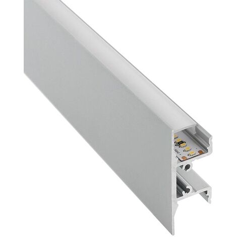 KIT - Perfil aluminio WALL UP para tiras LED, 2 metros - LEDBOX