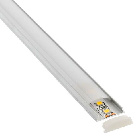 Perfil de aluminio para tira LED, Pack de 5 canaletas de 1 metro